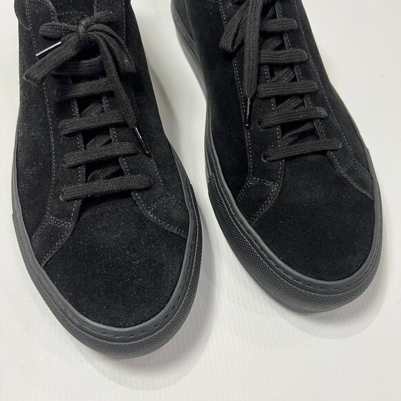NEW COMMON PROJECTS Original Achilles Low Sneakers Black Suede EU 42 US 9 Shoes - Picture 7 of 12